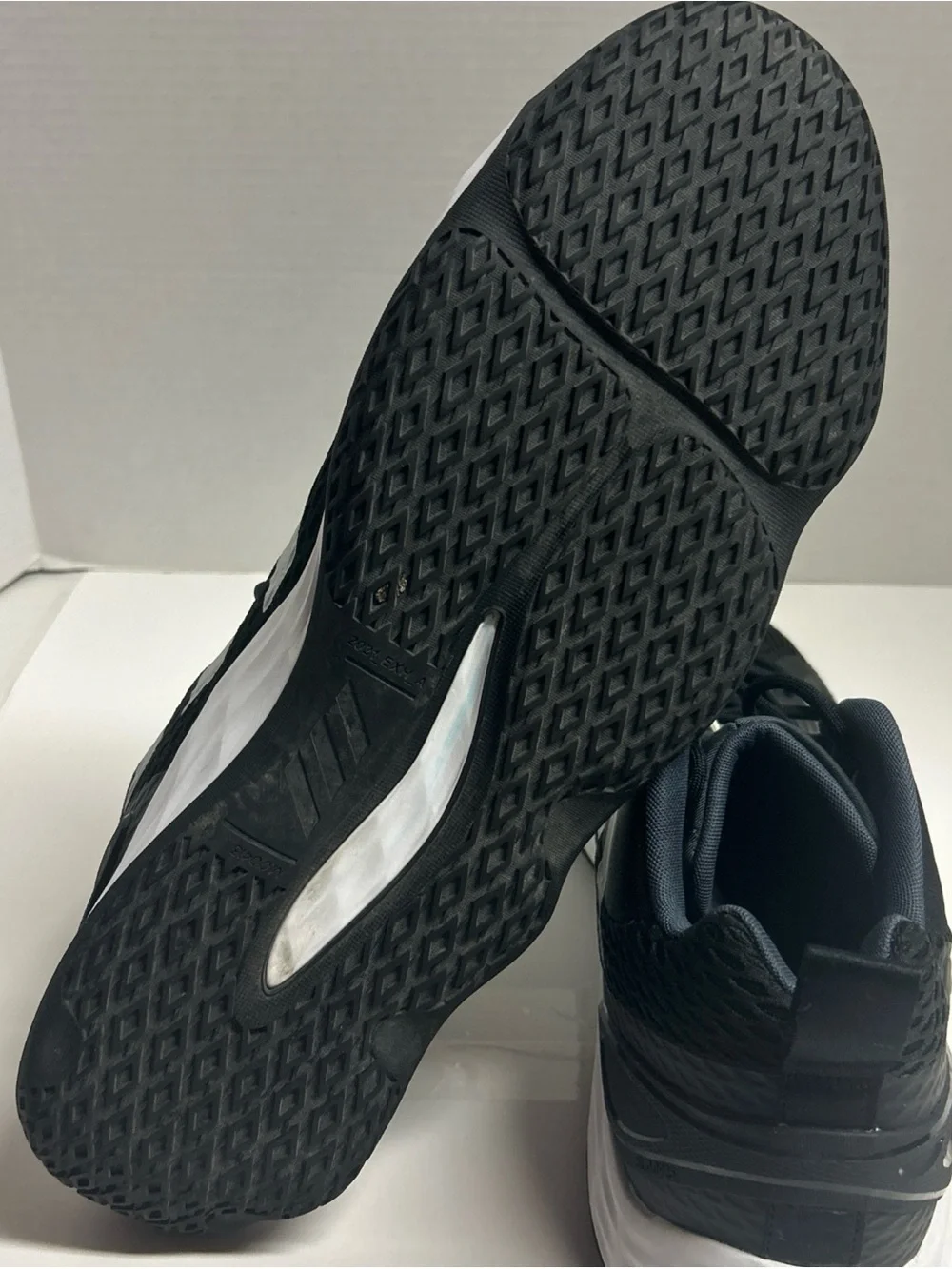 Adidas Mens Exhibit A Black Size 19